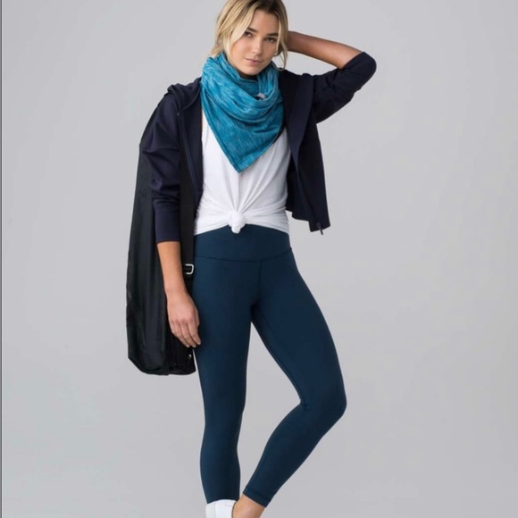 NWT Lululemon Vinyasa Scarf Heathered Tofino Teal Blue Rulu - Picture 7 of 11